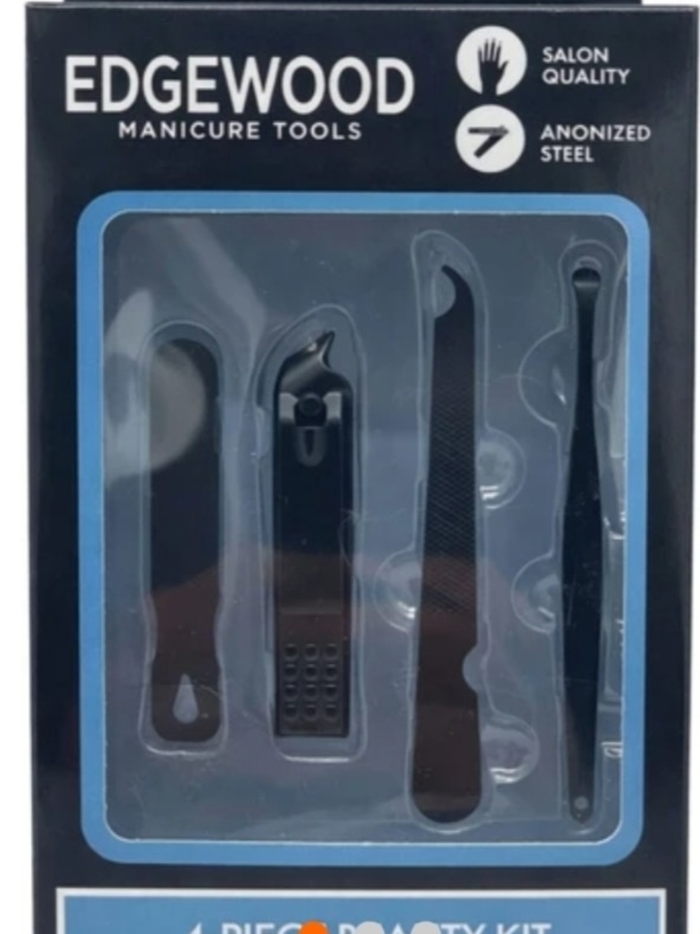 Wedgwood Black 4-Piece Manicure Tool Kit